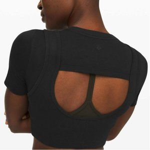 Looking for Lululemon Better Best Cropped Short Sleeve Size 6 any color